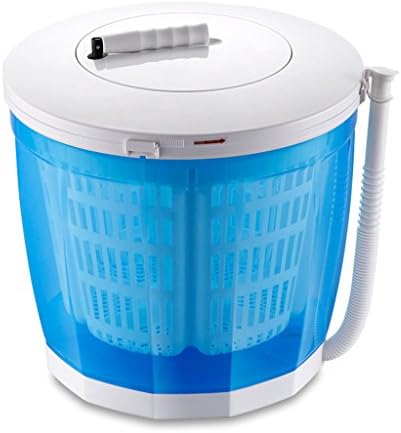 QI FANG BUSINE Dewatering machine washing machine Manually Cleaning fruits and vegetables No need to use electricity plastic (Color : Blue, Size : 35*34cm)