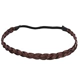 Lalang Haarband geflochten Zopf elastisches Hairband Haaraccessoire Haarteil Stirnband Extensions Kunsthaar Kopfband