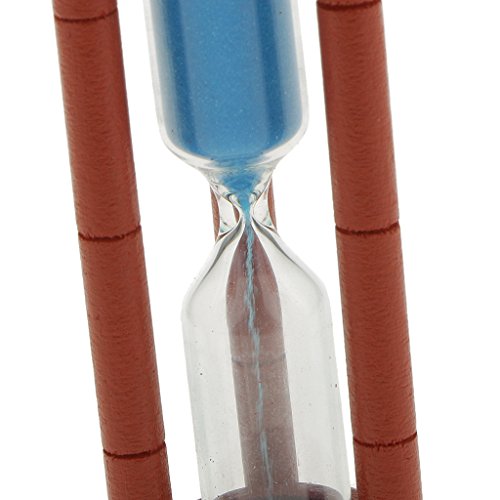 Kastanienbraunen Holz Sanduhr Sandglass Sand Timer Sanduhr Küche Timer Blau – 2 Minuten - 3