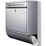 Ihr Name als Aufkleber für Briefkasten, Klingel oder Tür. Höhe wählbar.