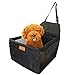 Produktbild Mogoko Haustier Hunde Transportbox Hundetasche Auto Hundebox Box Auto-Hundesitz Autositz-Hund für Rückbank Transporttasche Schondecke Träger-Gurt verstellbar wasserfest sicherer Transport für Katze kleine Hund (Schwarz)