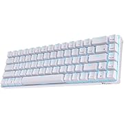 RK ROYAL KLUDGE RK68 Hot-Swappable 65% kabellose mechanische Tastatur, 65% 68 Tasten kompakte Bluetooth-Gaming-Tastatur mit eigenständigen Pfeil-/Steuerungstasten, Leisen Roten Schalter