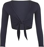 Manga larga WearAll - Mujer Nueva Torera Abierta Manga Larga Cierre Cordón Talla - Azul Marino - 36-38