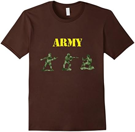 Men's Army Figurine, Cute Army Shirts, Army Gifts for Kids Medium Brown