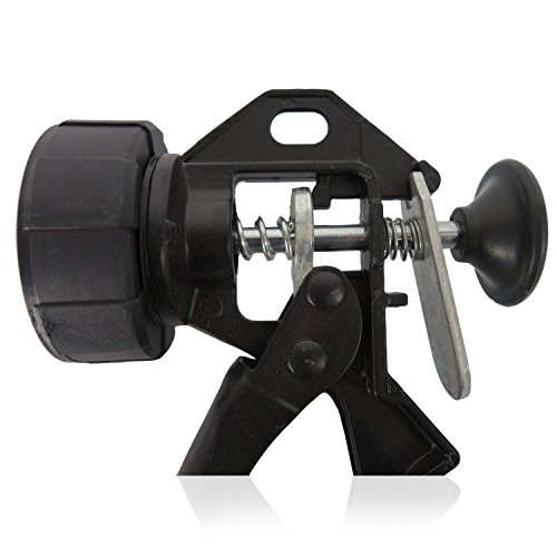 HSM Kartuschenpresse Kartuschenpistole Profi Silikonspritze für Bad Sanitär Silikon Presse geschlossen Dichtstoffpistole (600 ml) + 10 x Kartuschenspitzen - 2