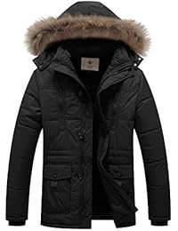 WenVen Hombre Chaqueta De Plumas Con Capucha