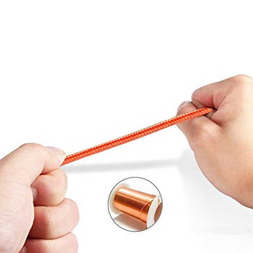 iMusi Micro USB Kabel für Android Smartphone mit LED High Speed [Syncwire & Ladekabel] – Lebenslange Garantieserie – für Samsung Galaxy, HTC, Huawei, Sony, Nexus, Nokia, Kindle und mehr Orange - 3