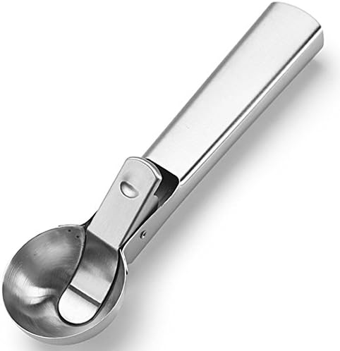 Wuzmei Comfortable to Grip Stainless Steel Ice Cream Scoop, Cookie Dough and Water Melon Scoop