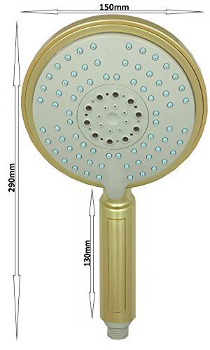 dirks-traumbad, Duschkopf Handbrause Dusch set + 175 cm Brauseschlauch GOLD 6128 - 2