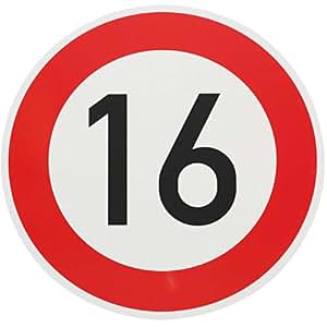 Amazon.de: ORIGINAL Verkehrzeichen 16 KM/H Schild Nr. 250 (m ...