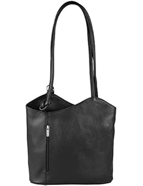 'Ashley' 2in 1 Rucksack und Handtasche aus Echt-Leder Made in Italy