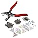 Price comparison product image Kurtzy - Snap Fasteners - Snap Pliers - 441 Pcs Snap Fastener Kit with 10 Color Press Studs - Snap Fastener Tool - Fabric Snap Fasteners Punch Pliers for Cloths, Bags, Baby Dresses - Metal Snap Pliers