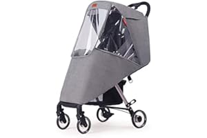 BAYINBROOK Housse de pluie pour poussette – Protection contre la pluie et le vent, imperméable et coupe-vent en EVA pour poussette, landau