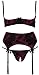 Produktbild Dessous-Set "Hebe-Set mit roter Stickerei mit String" 75 B/S 80 B/M 85 B/L Abierta Fina Größe 85 B/L