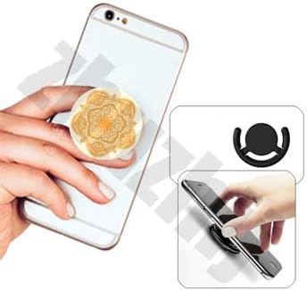 zhuzhij 360 degree rotation Multi-function Cell Phone Holder Pop cellular phone bracket Socket Universal Expanding Stand Grip hands Mount for Smartphones and Tablets - Gold Mandala