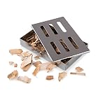Blumtal Smoker Räucherbox aus rostfreiem Edelstahl – Gas-Grillzubehör oder Holzkohlegrill, 20x13x3,5cm, Silber – Bild 1