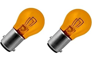 cyclingcolors 2x ampoule 12V 21/5W BAY15D orange double filament ergots décalés clignotant voiture moto