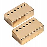 Paquete incluido: 2 piezas Musiclily 52mm Metal Cubierta para Pastilla Humbucker Posición Puente de Guitarra Eléctrica, Oro(2 Piezas)