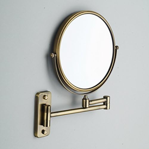 Gaoxu Eight inch copper antique, bronze, wall mounted folding bathroom mirror telescopic magnifying glasses, mirror,c cosmetic