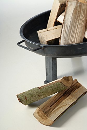 Massive Feuerschale 80cm + 5kg Kaminholz Buche ✓ Klöpperboden ✓ Massiver Stahl ✓ Made in Germany | Große Feuerschale für draußen | Runde Metall-Feuerstelle für den Garten - 3