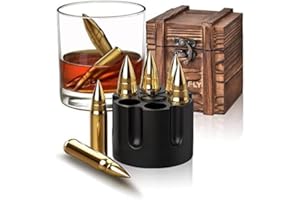 ‎GROGIFE Geschenke für Männer, Whisky Steine für Jäger, Coole Jagd Geschenk für Ihn, Geburtstagsgeschenk für Papa Partner Ehemann, Edelstahl Eiswürfel Wiederverwendbar