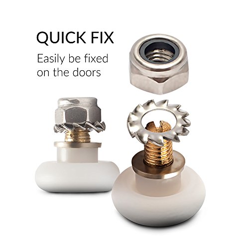 8 Rolle für schiebetür Rollen für duschkabinen Türrollen für die Dusche B16 16mm - 5