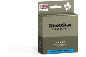 Snowbee Classic Intermediate Fly Line, Mid Blue, 90 ft, Sink Rate 1.75‑2.25 ips, WF5–WF8, Short Head Taper for Stillwater Loch & Reservoir Fishing