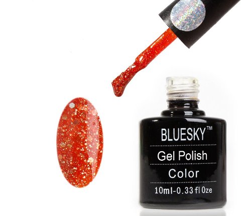 Bluesky Gel Polish Nails G-Orange BLZ Glitter Nail Gel 10ml