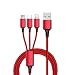 Produktbild 4 Pack Multi USB-Kabel USB zu Lightning/Micro/USB C 3-in-1-Kabel für geflochtene Kabel für iPhone X / 8 Plus / 7 Plus/iPad/MacBook/Galaxy S8 Plus Hinweis 8 / Lg V20,Red