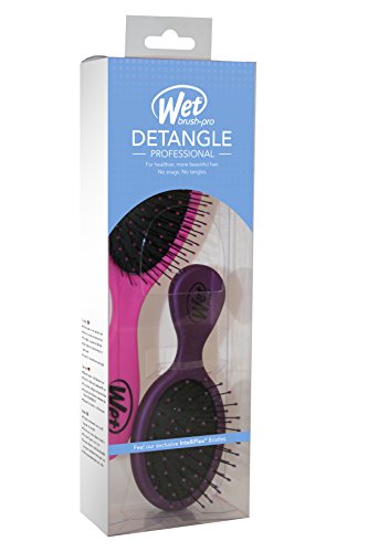 Wet Brush Detangle Pro Duo, Professional Hair Brush Purple & Pink)
