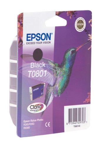 Epson Original T0801 Tintenpatrone Kolibri, Singlepack schwarz - 3
