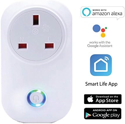 Smart Plug , Dartz wifi Socket , Power Outlet , Works with Amazon Alexa / Google Home Assistant / IFTTT , No Hub Required , timer switch , UK Plug , [Energy Class A+]