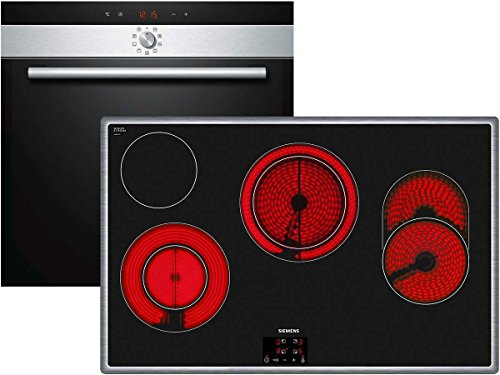 Preisvergleich Produktbild Siemens EQ2Z107 Set Backofen HB64AB555F + Glaskeramik-Kochfeld ET845HH17 Einbau