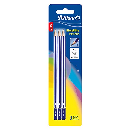 Pelikan Bleistift, Härtegrad B, Blister mit 3 Stück