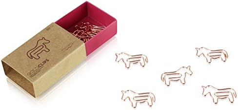 Goldclip Unicorn Paper Clip in Rose Gold - Staples with Packaging pack of 15.