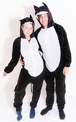 Cat Animal Onesie Adult UNISEX Pyjamas Romper All-in-One Fancy Dress Costume (Unisex: XS)