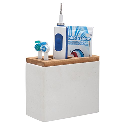 Sealskin 361910310 Zahnbürstenhalter Grace Polyresin Weiß Badaccessoire, Plastik, 6 x 12.3 x 10.2 cm - 2