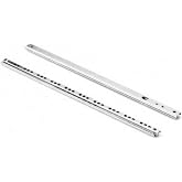DSYapıAksesuar 17mm Teleskobik &Ccedil;ekmece Rayı G&ouml;mme Bilyeli İnce Ray 40,6cm(2 ADET 1 Takım)