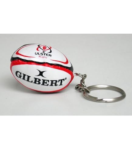 Ballon de rugby Gilbert Mini Racing Metro 1882 Rayé Bleu ciel et Blanc