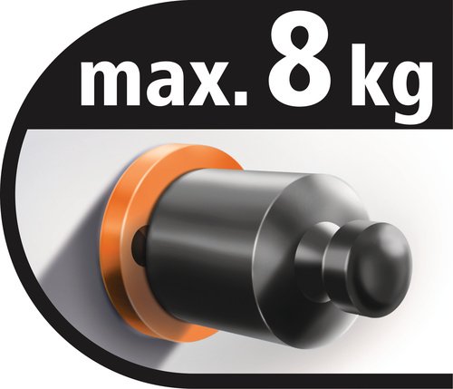 tesa Premium-Haken, selbstklebend, hält bis zu 8kg, rund, glänzend - 7