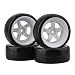 Produktbild Durable 5 Speichen Weiß Felge Felgen & Reifen Reifen White + Black für RC 1:10 Drift Car & On Road Car 4er Pack