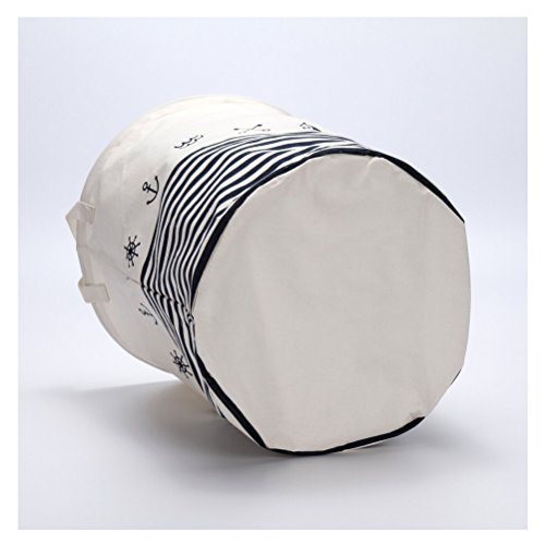 Fieans aufbewahrung foldable cotton line Waeschekorb Klapp Kinder Spielzeug organizer Spielzeug aufbewahrung Spielzeug Warenkorb Kleidung Halter waeschebox-Blau Streifen - 3