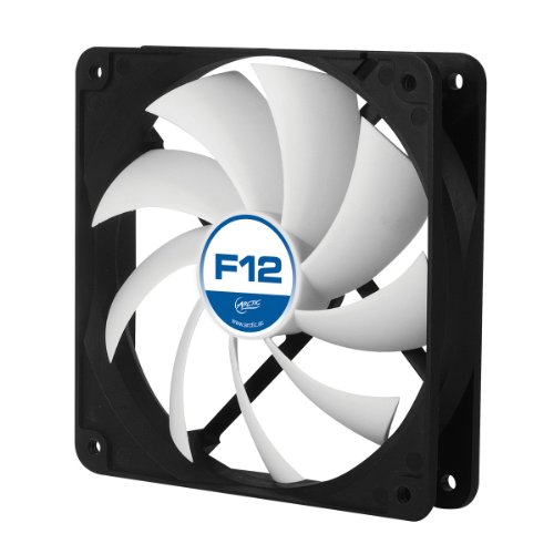 Arctic Cooling F12 - Ventilador para caja de ordenador (74 CFM, 31 dB, 3 W), color negro y blanco