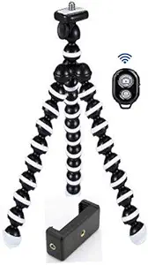 EVERNEST Flexible Gorillapod Tripod with Remote with Mobile Attachment for DSLR, Action Cameras & Smartphones