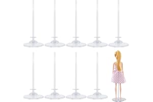 SGERUFZ 10 piezas Soporte de Muñecas Ajustable, Expositores para Figura de Acción, Muñecas Barbie, peanas para figuras, soporte de muñecas ajustable, idea de regalo para niñas