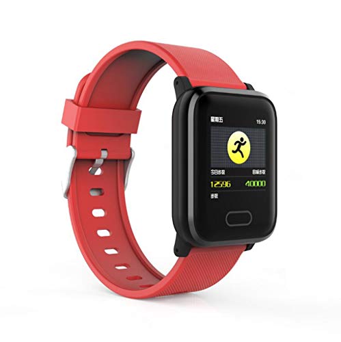 FANZIFAN Reloj Inteligente Nuevo Reloj Inteligente Monitor de Ritmo cardíaco Monitor de Fitness de presión Arterial Reloj Inteligente Reloj Deportivo a Prueba de Agua para Android iOS VS A6 M20,