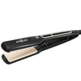 Hair Straightener with 4.2cm Wide Plate, Anjou Pro Flat Iron with Digital LCD Display Salon Fast Hair Styler, Heat Proof Mat and Glove Included