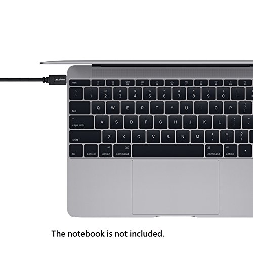 Axxbiz® CableBiz-C003B USB 3.1 Type-C (USB-C) auf USB 3.1 Type-A Female Kabel – SuperSpeed – 3A, bis zu 5Gbps – 15 cm – Schwarz - 6