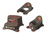 Juego de 3 Disney Cars Juego de 3 Z Juego Disney Cars Metálico ORINAL + Soporte para inodoro + Taburete dos escalones