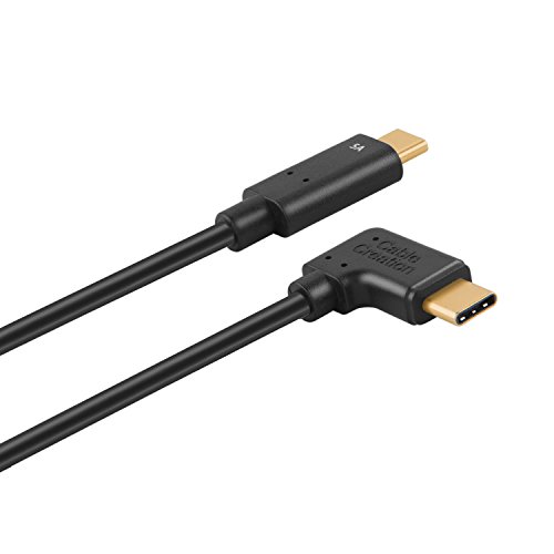 USB Typ C Kabel (5A), CableCreation USB 2.0 USB C zum linken Winkel USB C Kabel für neues Macbook (Pro), Google ChromeBook Pixel, Nexus 5X / 6P, & More, 6 Feet / 1.8M, Schwarz - 4